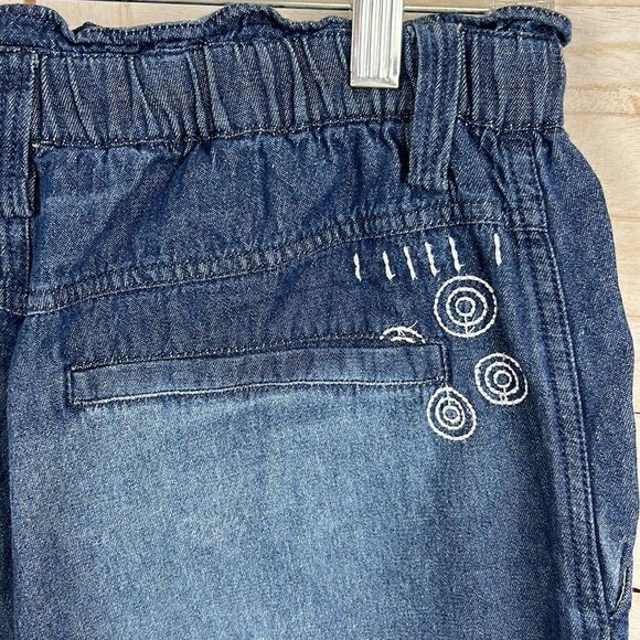 Anthropologie Pilcro Embroidered Patchwork Denim Mini Skirt Small - Picture 9 of 12